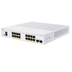 Cisco Business 350 Series CBS350-16P-2G - Switch - L3 - gestito - 16 x 10/100/1000 (PoE+) + 2 x Gigabit SFP - montabile su rack - PoE+ (120 W)