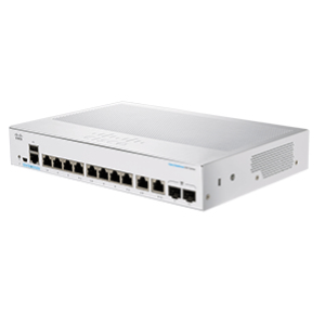 Cisco Business 350 Series 350-8T-E-2G - Switch - L3 - gestito - 8 x 10/100/1000 + 2 x combinazione Gigabit Ethernet/Gigabit SFP - montabile su rack