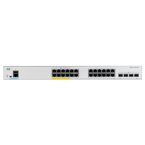 Cisco Catalyst 1000-24P-4X-L - Switch - gestito - 13 x 10/100/1000 (PoE+) + 11 x 10/100/1000 + 4 x 10 Gigabit SFP+ (uplink) - montabile su rack - PoE+ (195 W)