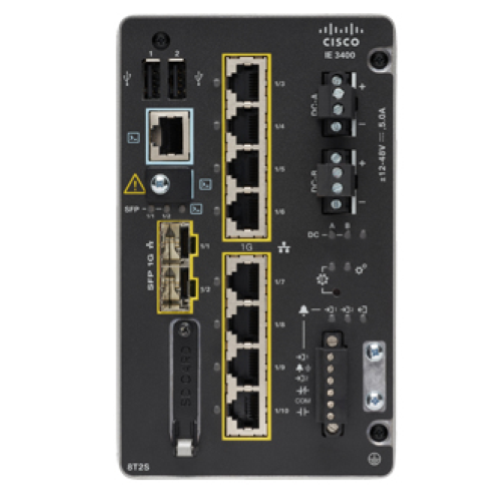 Cisco IOT Cisco Catalyst IE3400 Rugged Series - Network Essentials - switch - gestito - 8 x 10/100/1000 + 2 x Gigabit SFP - montabile su rail DIN - DC power