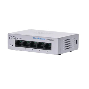 Cisco Business 110 Series 110-5T-D - Switch - unmanaged - 5 x 10/100/1000 - desktop, montabile su rack, montaggio a parete - alimentazione CC