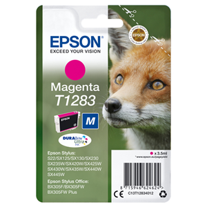 EPSON SUPPLIES Epson T1283 - 3.5 ml - taglia M - magenta - originale - blister - cartuccia d'inchiostro - per Stylus S22, SX130, SX230, SX235, SX430, SX435, SX438, SX440, SX445, Stylus Office BX305