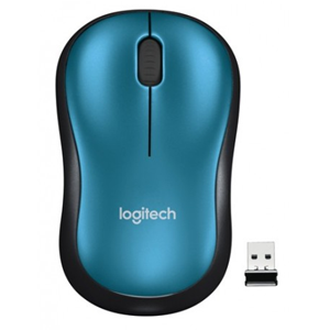 Logitech Wireless Mouse M185 - Colore nero con inserti Blue - Tecnologia Wireless avanzata a 2,4GHz - Durata della batteria fino a un anno - Design sagomato e anatomico - Ideale per laptop e netbook - Compatibile Windows,Mac e Linux