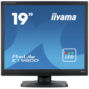 iiyama ProLite E1980D-B1 - Monitor a LED - 19" - 1280 x 1024 @ 60 Hz - TN - 250 cd/m² - 1000:1 - 5 ms - DVI, VGA - nero opaco