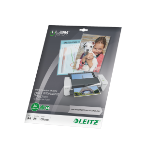 LEITZ CF25POUCHES UDT A4 80MICRON