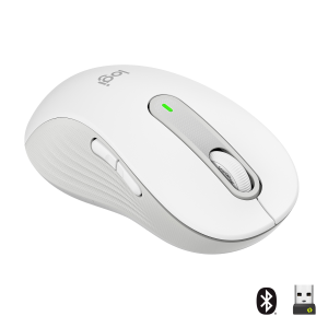 Logitech Signature M650 L LEFT - Mouse - taglia larga - per mancini - ottica - 5 pulsanti - senza fili - 2.4 GHz, Bluetooth - ricevitore USB Logitech Logi Bolt - Off-White