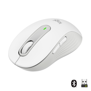 Logitech Signature M650 for Business - Mouse - senza fili - Bluetooth, 2.4 GHz - ricevitore USB Logitech Logi Bolt - Off-White