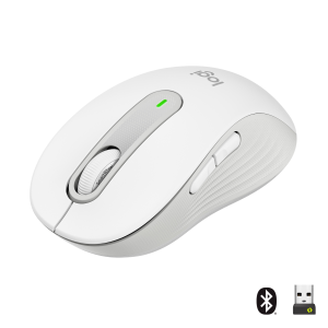 Logitech Signature M650 for Business - Mouse - senza fili - 2.4 GHz, Bluetooth - ricevitore USB Logitech Logi Bolt - Off-White