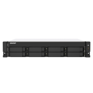 QNAP TS-873AeU-RP - Server NAS - 8 alloggiamenti - montabile in rack - SATA 6Gb/s - RAID RAID 0, 1, 5, 6, 10, 50, JBOD, 60 - RAM 4 GB - 2.5 Gigabit Ethernet - iSCSI supporto - 2U