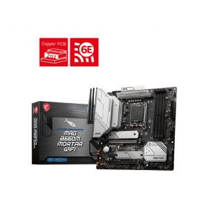 MSI MICROSTAR MB MSI B660M MORTAR WIFI S1700 DDR5 4D5 4S3 U3.2 GBL RAID WIFI H/D MATX