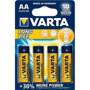 BATTERIA STILO AA 1,5V LR06 LONG LIFE 4PZ VARTA