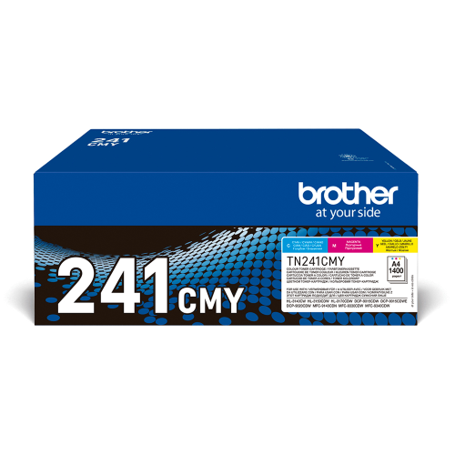 Brother TN241CMY - Confezione da 3 - giallo, ciano, magenta - originale - cartuccia toner - per Brother DCP-9015CDW, DCP-9020CDW, HL-3150CDW, MFC-9140CDN