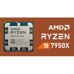 AMD CPU RYZEN 9, 7950X, AM5, 4.50GHz 16 CORE, CACHE 64MB, 170W, WOF