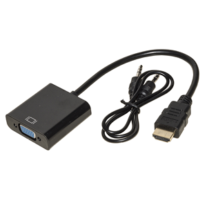 ADATTATORE HDMI TO VGA M-F CON AUDIO 3.5" 15CM. LINK LKADAT10