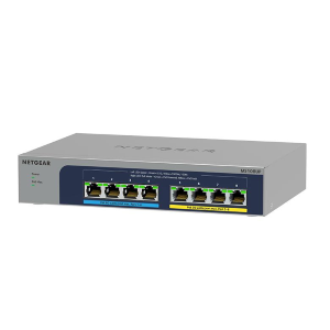 NETGEAR Plus MS108EUP - Switch - gestito - 4 x 100/1000/2.5G (PoE++) + 4 x 100/1000/2.5G (PoE+) - desktop, montaggio a parete - PoE++ (230 W)