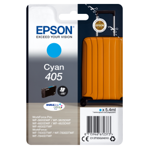 EPSON SUPPLIES Epson 405 - 5.4 ml - ciano - originale - blister con radiofrequenza / allarme acustico - cartuccia d'inchiostro - per WorkForce WF-7310, 7830, 7835, 7840, WorkForce Pro WF-3820, 3825, 4820, 4825, 4830