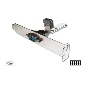 CAVO CON STAFFA METALLICA INTERNO/ESTERNO PORTA SERIALE RS232 9 POLI MASCHIO/IDC 10 PIN AK 575