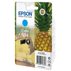 EPSON SUPPLIES Epson 604 - 2.4 ml - ciano - originale - blister con radiofrequenza / allarme acustico - cartuccia d'inchiostro - per Expression Home XP-2200, 2205, 3200, 3205, 4200, 4205, WorkForce WF-2910, 2930, 2935, 2950