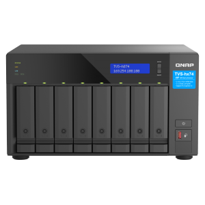 QNAP TVS-H874 - Server NAS - 8 alloggiamenti - SATA 6Gb/s - RAID JBOD, 0, 1, 5, 6, 10, 50, 60, RAID TP - RAM 32 GB - Gigabit Ethernet / 2.5 Gigabit Ethernet - iSCSI supporto