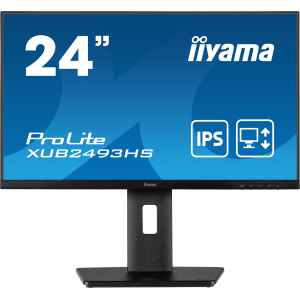iiyama ProLite XUB2493HS-B5 - Monitor a LED - 24" (23.8" visualizzabile) - 1920 x 1080 Full HD (1080p) @ 75 Hz - IPS - 250 cd/m² - 1000:1 - 4 ms - HDMI, DisplayPort - altoparlanti - nero opaco