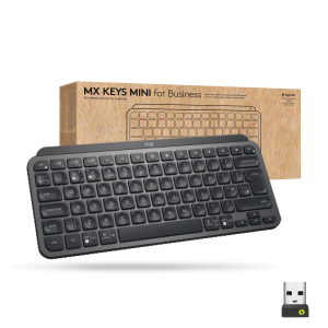 Logitech MX Keys Mini for Business - Tastiera - retroilluminato - senza fili - Bluetooth LE - QWERTY - Inglese Internazionale - grafite