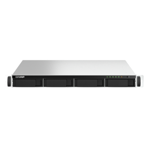 QNAP TS-464U-RP - Server NAS - 4 alloggiamenti - montabile in rack - SATA 6Gb/s - RAID RAID 0, 1, 5, 6, 10, JBOD - RAM 8 GB - 2.5 Gigabit Ethernet - iSCSI supporto - 1U