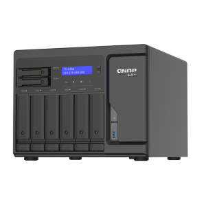 QNAP TS-h886 - Server NAS - 8 alloggiamenti - SATA 6Gb/s - RAID 0, 1, 5, 6, 10, 50, JBOD, 60, RAID TP, TM - RAM 8 GB - 2.5 Gigabit Ethernet - iSCSI supporto