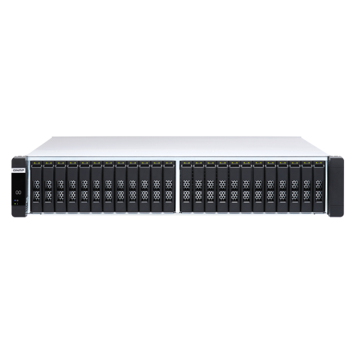 QNAP ES2486dc - Server NAS - 24 alloggiamenti - montabile in rack - SAS 12Gb/s - RAID 0, 1, 5, 6, 10, 50, JBOD, 60, RAID TP - RAM 128 GB - Gigabit Ethernet / 10 Gigabit Ethernet - iSCSI supporto - 2U