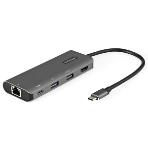 StarTech.com Adattatore multiporta USB C - Mini docking station USB type C a HDMI 4K 30Hz PD 100W - USB 3.1 Gen 2 10Gbps (DKT31CHPDL) - Docking station - USB-C 3.2 Gen 2 / Thunderbolt 3 - HDMI - GigE - per P/N: PEXUSB321C