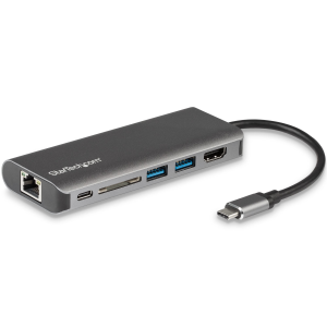 StarTech.com Adattatore Multiporta USB-C - Lettore Schede SD - Power Delivery - 4K HDMI - GbE - 2x USB 3.0 - NUOVA VERSIONE DISPONIBILE DKT30CSDHPD3 (DKT30CSDHPD) - Docking station - USB-C / Thunderbolt 3 - 1GbE - per P/N: ARMPIVOTE2, ARMPIVOTV2, ARM