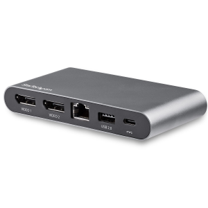 StarTech.com Adattatore Multiporta USB-C per doppio monitor - Adattatore DisplayPort dual 4K - 2 x 4K DP - 100W PD 3.0 - Docking station - USB-C - 2 x DP - 1GbE - per P/N: ARMBARDUO, ARMBARDUOV, ARMDUAL, ARMDUAL30, ARMDUALV, ARMSLIMDUO