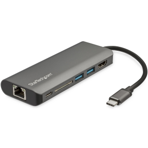 StarTech.com Adattatore USB C multiporta - USB-C a 4K HDMI, 3x USB 3.0 Hub, SD/SDHC, GbE, 60W PD - Mini dock portatile - VERSIONE AGGIORNATA DI DKT30CSDHPD (DKT30CSDHPD3) - Docking station - USB-C - 1GbE - per P/N: ARMPIVOTE2, FPPNEUSTND, MONSTADQI