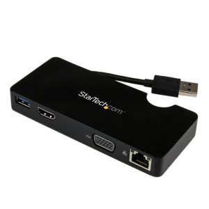 StarTech.com Docking Station mini per Laptop Universale USB 3.0 a doppia uscita con adattatori HDMI / VGA e Gigabit Ethernet USB 3.0 - Docking station - USB - HDMI - 1GbE - per P/N: ARMPIVOT, ARMPIVOTE, ARMPIVSTND, ARMSLIM, ARMUNONB