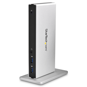 StarTech.com Docking Station Universale USB 3.0 a doppia uscita DVI Gigabit Ethernet - Replicatore di Porte con adattatori HDMI/ VGA - Mac & Windows - Docking station - USB - DVI - 1GbE - per P/N: ARMBARDUO, ARMDUAL, ARMDUAL30, ARMSLIMDUO, TB33A1C