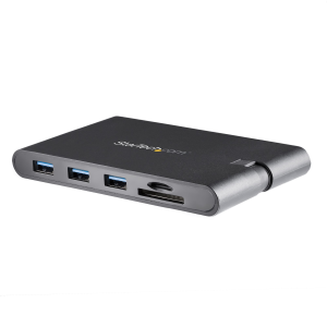 StarTech.com USB C Multiport Adapter, USB Type-C Mini Dock with HDMI 4K or 1080p VGA Video, 100W PD Passthrough, 3x USB 3.0, Gigabit Ethernet, SD & MicroSD Card Reader, USB 3.0 Adapter - USB C HDMI Travel Dock (DKT30CHVSCPD) - Docking station - USB-C