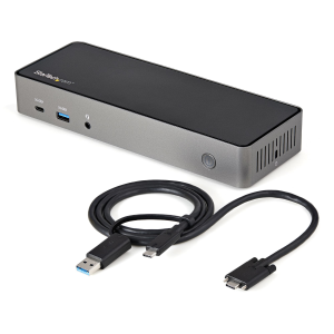 StarTech.com USB-C e USB-A Dock - Docking station triplo monitor DisplayPort HDMI 4K 60Hz - 85W Power Delivery, 6x USB, GbE (DK31C3HDPDUE) - Docking station - USB-C - 3 x HDMI, 3 x DP - 1GbE - 85 Watt