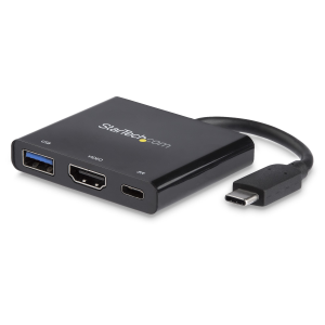 StarTech.com USB-C to HDMI Adapter - 4K 30Hz - Thunderbolt 3 Compatible - with Power Delivery (USB PD) - USB C Adapter Converter (CDP2HDUACP) - Docking station - USB-C / Thunderbolt 3 - HDMI