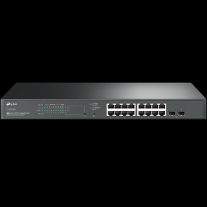 TP-Link JetStream TL-SG2218P V1.60 - Switch - intelligente - 16 x 10/100/1000 (PoE+) + 2 x SFP - montabile su rack - PoE+ (150 W)