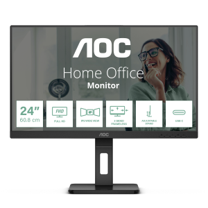 AOC Pro-line 24P3CV - P3 Series - monitor a LED - 24" (23.8" visualizzabile) - 1920 x 1080 Full HD (1080p) @ 75 Hz - IPS - 300 cd/m² - 1000:1 - 4 ms - HDMI, DisplayPort, USB-C - altoparlanti - nero - B2B