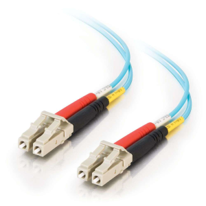 C2G LC-LC 10Gb 50/125 OM3 Duplex Multimode PVC Fiber Optic Cable (LSZH) - Cavo di rete - LC multi-mode (M) a LC multi-mode (M) - 10 m - fibra ottica - duplex - 50 / 125 micron - OM3 - senza alogeni - aqua