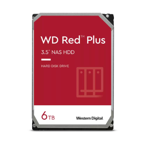 WEST DIG WD Red Plus WD60EFPX - HDD - 6 TB - interno - 3.5" - SATA 6Gb/s - 5400 rpm - buffer: 256 MB