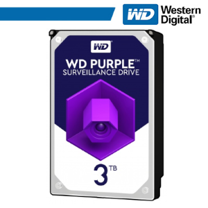Western Digital WD Purple WD33PURZ - HDD - 3 TB - sorveglianza - interno - 3.5" - SATA 6Gb/s - 5400 rpm - buffer: 256 MB