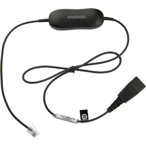 Jabra Smart Cord - Cavo per cuffie - nero - per Cisco IP Phone 78XX, BIZ 2300, Mitel 74XX, Dialog 42XX, 44XX, 5446, Snom 71X