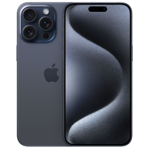 Apple iPhone 15 Pro Max - 5G smartphone - dual SIM /Memoria Interna 256 GB - display OLED - 6.7" - 2796 x 1290 pixels (120 Hz) - 3 x fotocamere posteriori 48 MP, 12 MP, 12 MP - front camera 12 MP - blu titanio