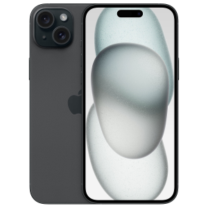 Apple iPhone 15 Plus - 5G smartphone - dual SIM /Memoria Interna 128 GB - display OLED - 6.7" - 2796 x 1290 pixels - 2x fotocamere posteriori 48 MP, 12 MP - front camera 12 MP - nero