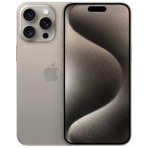 Apple iPhone 15 Pro Max - 5G smartphone - dual SIM /Memoria Interna 256 GB - display OLED - 6.7" - 2796 x 1290 pixels (120 Hz) - 3 x fotocamere posteriori 48 MP, 12 MP, 12 MP - front camera 12 MP - titanio naturale