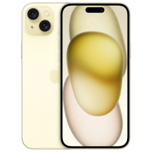 Apple iPhone 15 Plus - 5G smartphone - dual SIM /Memoria Interna 128 GB - display OLED - 6.7" - 2796 x 1290 pixels - 2x fotocamere posteriori 48 MP, 12 MP - front camera 12 MP - giallo