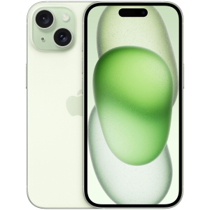 Apple iPhone 15 - 5G smartphone - dual SIM /Memoria Interna 256 GB - display OLED - 6.1" - 2556 x 1179 pixel - 2x fotocamere posteriori 48 MP, 12 MP - front camera 12 MP - verde