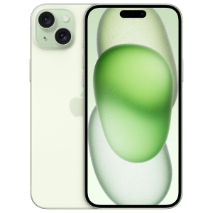 Apple iPhone 15 Plus - 5G smartphone - dual SIM /Memoria Interna 256 GB - display OLED - 6.7" - 2796 x 1290 pixels - 2x fotocamere posteriori 48 MP, 12 MP - front camera 12 MP - verde