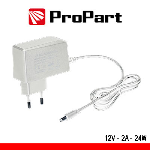Alimentatore Switching tensione cost 12Vdc 2A (24W) Bianco